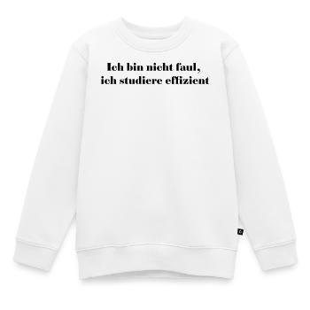 Je ne suis pas paresseux, j’étudie efficacement - Sweat Premium enfant bio - blanc - Devant - AI Model Kid Male (0cm)