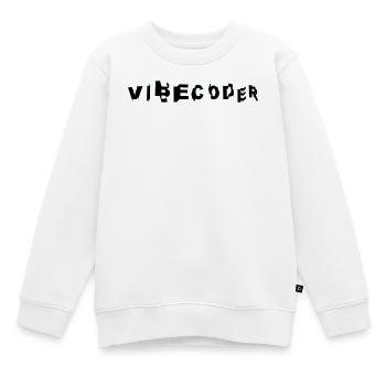 VibeCoder Glitch Neon - Kinder Premium Organic Sweatshirt - Weiß - Vorne - AI Model Kid Male (0cm)