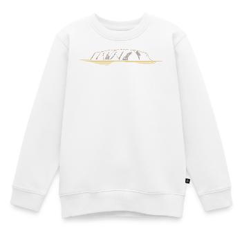 Uluru Lineart | Ayers Rock Australien - Kinder Premium Organic Sweatshirt - Weiß - Vorne - AI Model Kid Male (0cm)