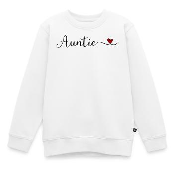 Tante Typografie mit Herz handgeschriebene Schriftart De - Kinder Premium Organic Sweatshirt - Weiß - Vorne - AI Model Kid Male (0cm)