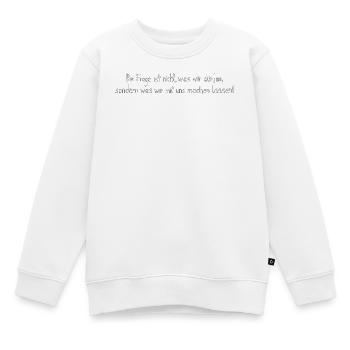 Die Frage - Kinder Premium Organic Sweatshirt - Weiß - Vorne - AI Model Kid Male (0cm)