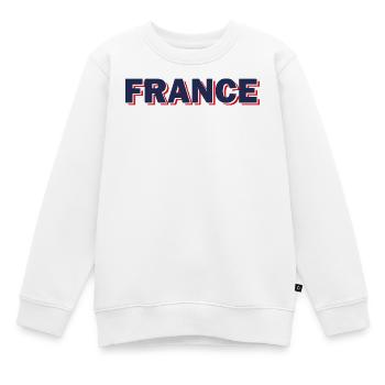 Frankreich - Kinder Premium Organic Sweatshirt - Weiß - Vorne - AI Model Kid Male (0cm)