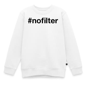 NO FILTER Hashtag - Kinder Premium Organic Sweatshirt - Weiß - Vorne - AI Model Kid Male (0cm)