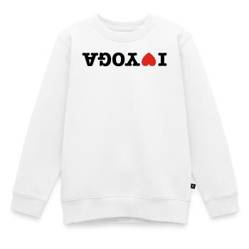 j'aime le yoga - Sweat Premium enfant bio - blanc - Devant - AI Model Kid Male (0cm)