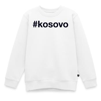 KOSOVO Hashtag - Sweat Premium enfant bio - blanc - Devant - AI Model Kid Male (0cm)