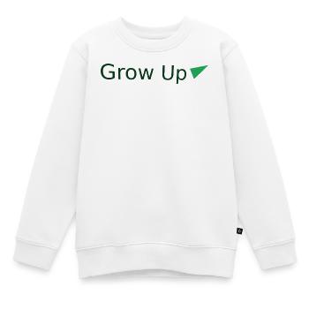 Grow up mit grünen Dreieck - Kinder Premium Organic Sweatshirt - Weiß - Vorne - AI Model Kid Male (0cm)