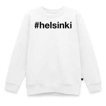 HELSINKI Finland Finnland Hashtag - Kinder Premium Organic Sweatshirt - Weiß - Vorne - AI Model Kid Male (0cm)