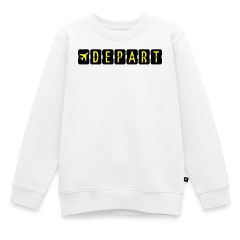 Départ - Sweat Premium enfant bio - blanc - Devant - AI Model Kid Male (0cm)