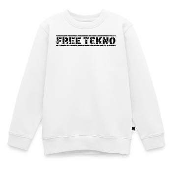 Free Tekno - Kinder Premium Organic Sweatshirt - Weiß - Vorne - AI Model Kid Male (0cm)