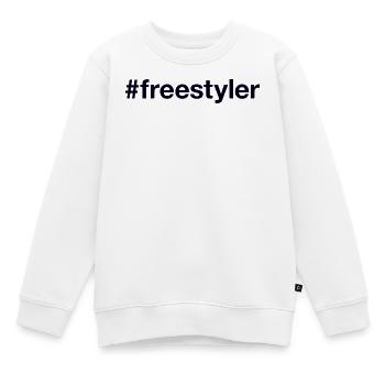 FREESTYLER Hashtag - Kinder Premium Organic Sweatshirt - Weiß - Vorne - AI Model Kid Male (0cm)