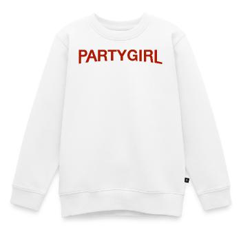 Partygirl - Kinder Premium Organic Sweatshirt - Weiß - Vorne - AI Model Kid Male (0cm)