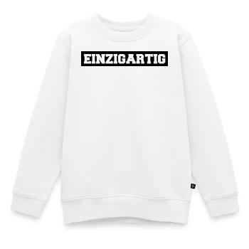 einzigartig - Kinder Premium Organic Sweatshirt - Weiß - Vorne - AI Model Kid Male (0cm)