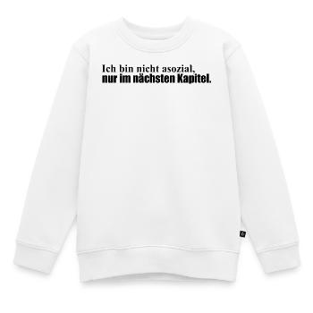 Nächstes Kapitel - Kinder Premium Organic Sweatshirt - Weiß - Vorne - AI Model Kid Male (0cm)