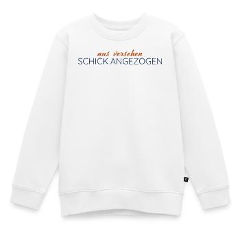 Aus Versehen schick angezogen – Statement - Kinder Premium Organic Sweatshirt - Weiß - Vorne - AI Model Kid Male (0cm)