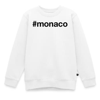 MONACO - Kinder Premium Organic Sweatshirt - Weiß - Vorne - AI Model Kid Male (0cm)