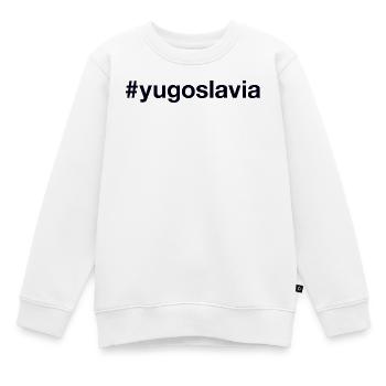YUGOSLAVIA Jugoslawien Hashtag - Kinder Premium Organic Sweatshirt - Weiß - Vorne - AI Model Kid Male (0cm)