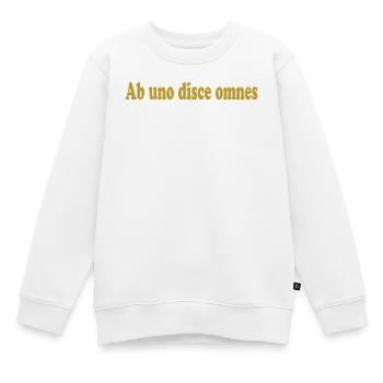 ab uno disce omnes Lateinisches Zitat Latein - Kinder Premium Organic Sweatshirt - Weiß - Vorne - AI Model Kid Male (0cm)