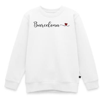 I love Barcelona Herz Geschenk - Kinder Premium Organic Sweatshirt - Weiß - Vorne - AI Model Kid Male (0cm)