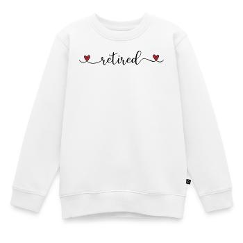 Zurückgezogene niedliche Typografie mit Herz - Kinder Premium Organic Sweatshirt - Weiß - Vorne - AI Model Kid Male (0cm)