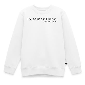 Gottes Hand Psalm139:10 - Kinder Premium Organic Sweatshirt - Weiß - Vorne - AI Model Kid Male (0cm)