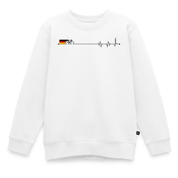Drapeau allemand bicyclette - Sweat Premium enfant bio - blanc - Devant - AI Model Kid Male (0cm)