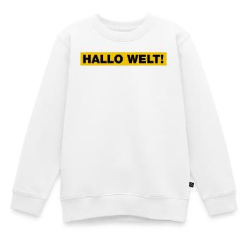 Hallo Welt! - Kinder Premium Organic Sweatshirt - Weiß - Vorne - AI Model Kid Male (0cm)