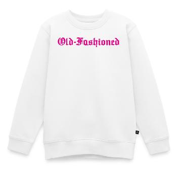 OLD-FASHIONED Old school - Kinder Premium Organic Sweatshirt - Weiß - Vorne - AI Model Kid Male (0cm)