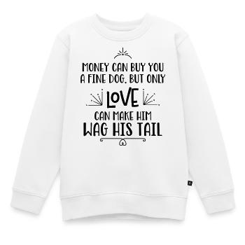 Hundeliebhaber - Kinder Premium Organic Sweatshirt - Weiß - Vorne - AI Model Kid Male (0cm)