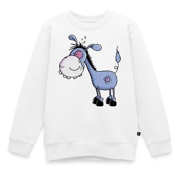 Esel - Langohresel - Eselchen - Kinder Premium Organic Sweatshirt - Weiß - Vorne - AI Model Kid Male (0cm)