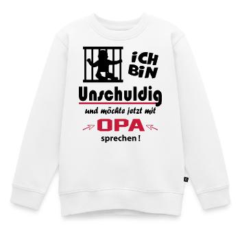 Kind Baby Geburtstag Geschenk Sprüche Opa Opi - Kinder Premium Organic Sweatshirt - Weiß - Vorne - AI Model Kid Male (0cm)