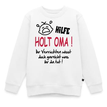 Baby Kind Geburtstag Geschenk Sprüche Oma Omi - Kinder Premium Organic Sweatshirt - Weiß - Vorne - AI Model Kid Male (0cm)
