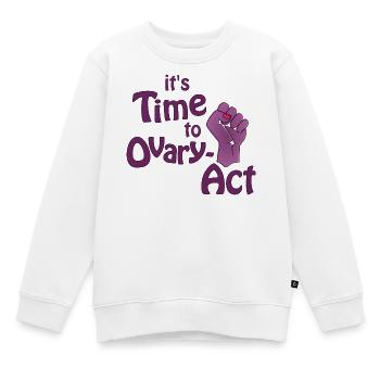 it's Time to Ovary-Act lila - Kinder Premium Organic Sweatshirt - Weiß - Vorne - AI Model Kid Male (0cm)