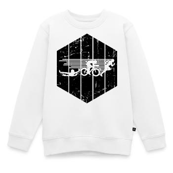 Triathlon - Kinder Premium Organic Sweatshirt - Weiß - Vorne - AI Model Kid Male (0cm)