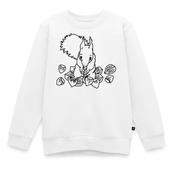 Flauschiges, süßes Eichhörnchen zum Liebhaben - Kinder Premium Organic Sweatshirt - Weiß - Vorne - AI Model Kid Male (0cm)