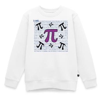 Pi-Tag - Glücklicher Pi-Tag - Kinder Premium Organic Sweatshirt - Weiß - Vorne - AI Model Kid Male (0cm)