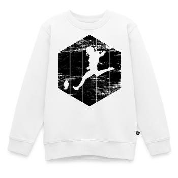 Football - Kinder Premium Organic Sweatshirt - Weiß - Vorne - AI Model Kid Male (0cm)