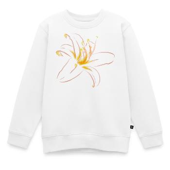 LYS ROSE CLAIR - Sweat Premium enfant bio - blanc - Devant - AI Model Kid Male (0cm)