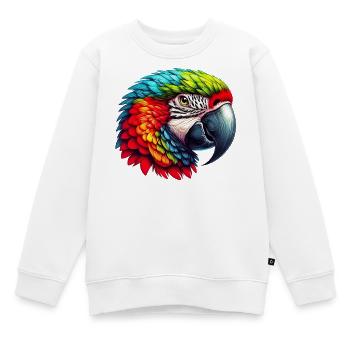 Perroquet - Sweat Premium enfant bio - blanc - Devant - AI Model Kid Male (0cm)