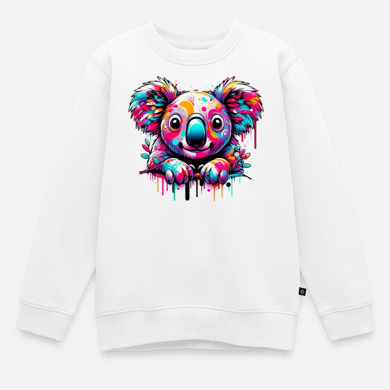 Koala - Sweat Premium enfant bio - blanc