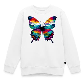 Schmetterling - Kinder Premium Organic Sweatshirt - Weiß - Vorne - AI Model Kid Male (0cm)