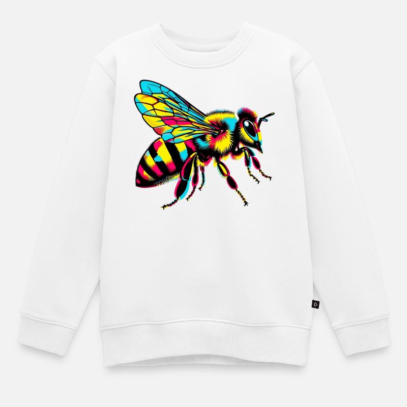 Biene - Kinder Premium Organic Sweatshirt - Weiß