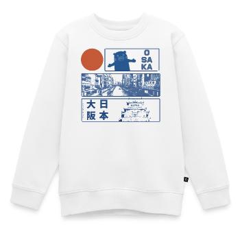Osaka Japan Mono - Kinder Premium Organic Sweatshirt - Weiß - Vorne - AI Model Kid Male (0cm)