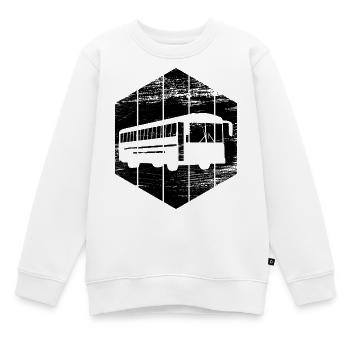 Bus - Kinder Premium Organic Sweatshirt - Weiß - Vorne - AI Model Kid Male (0cm)