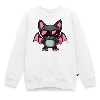 Süße Vampir-Katze mit Sonnenbrille - Kinder Premium Organic Sweatshirt - Weiß - Vorne - AI Model Kid Male (0cm)