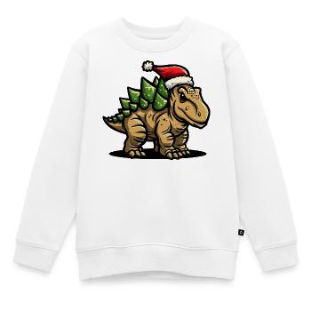 Dinosaurier stegosaurus Weihnachten - Kinder Premium Organic Sweatshirt - Weiß - Vorne - AI Model Kid Male (0cm)