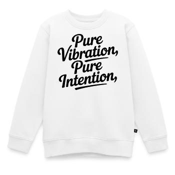 Reine Schwingung Reine Absicht - Kinder Premium Organic Sweatshirt - Weiß - Vorne - AI Model Kid Male (0cm)