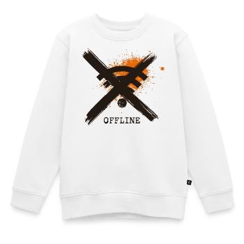 Chronically Offline - Art détox numérique par Free Ar - Sweat Premium enfant bio - blanc - Devant - AI Model Kid Male (0cm)