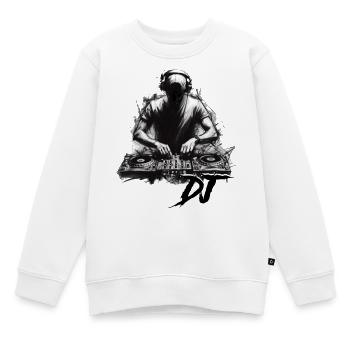 Disc-jockey - Sweat Premium enfant bio - blanc - Devant - AI Model Kid Male (0cm)