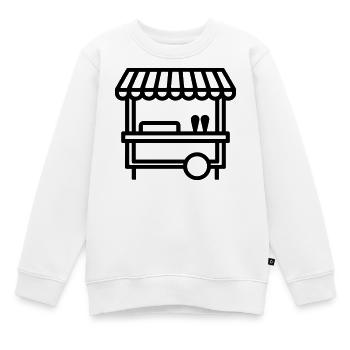 street food - Sweat Premium enfant bio - blanc - Devant - AI Model Kid Male (0cm)