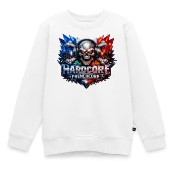 Art de crânes hardcore français - Sweat Premium enfant bio - blanc - Devant - AI Model Kid Male (0cm)